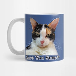 Cute Calico Cat with Attitude – Are You Sure! Mug